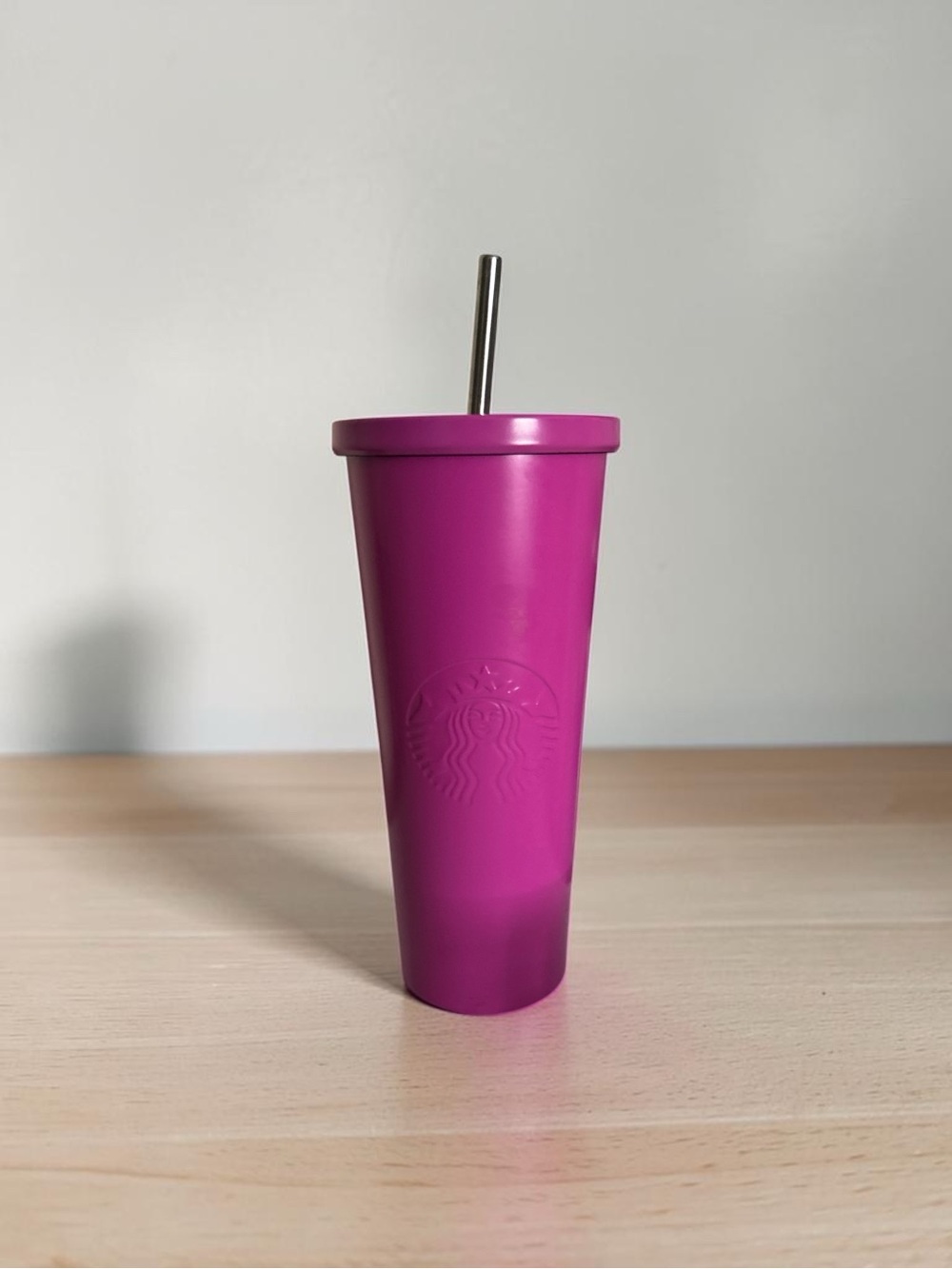 Starbucks 2015 Barbie Magenta Hot Pink Stainless Steel Tumbler